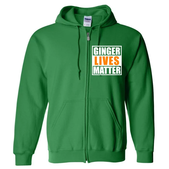 Ginger Lives Matter Funny Irish St Patrick's Day Full Zip Hoodie