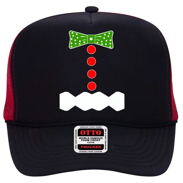 Gingerbread Christmas Costume High Crown Mesh Trucker Hat