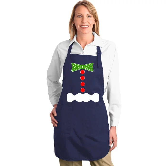 Gingerbread Christmas Costume Full-Length Apron With Pocket