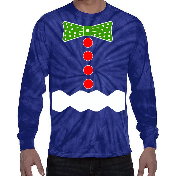 Gingerbread Christmas Costume Tie-Dye Long Sleeve Shirt