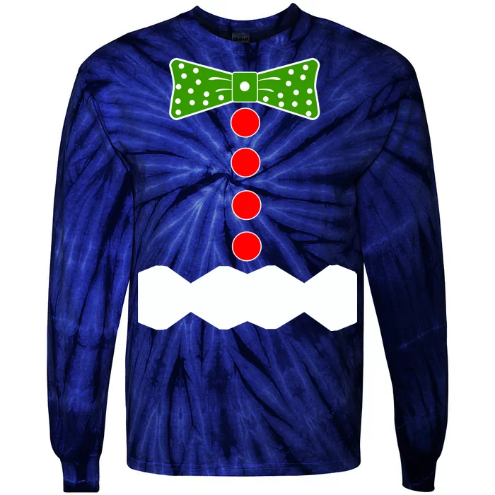 Gingerbread Christmas Costume Tie-Dye Long Sleeve Shirt