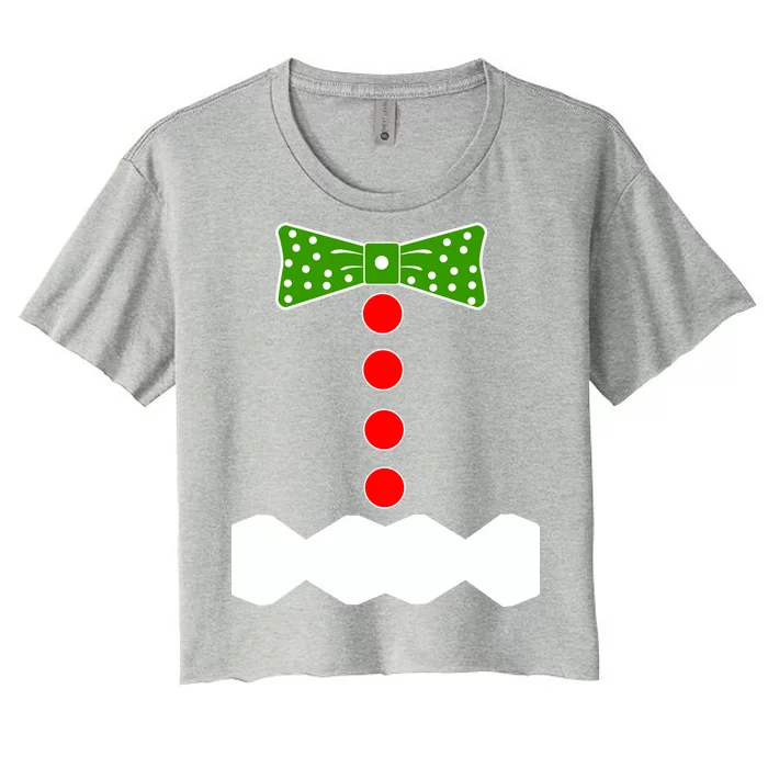 Gingerbread Christmas Costume Women's Crop Top Tee