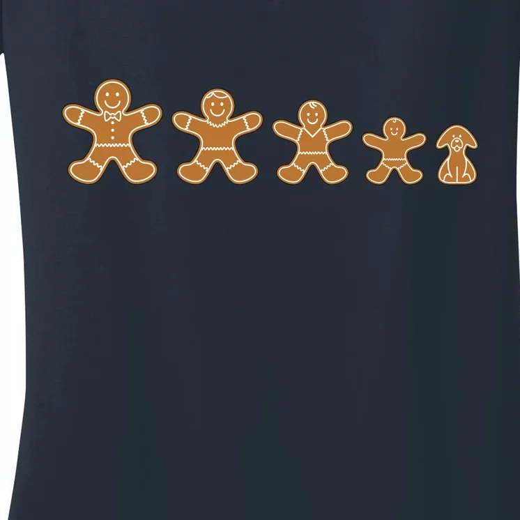 Gingerbread Man Evolution Women's V-Neck T-Shirt