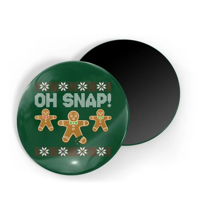 Gingerbread Oh Snap Ugly Christmas Sweater Magnet