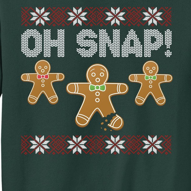 Gingerbread Oh Snap Ugly Christmas Sweater Tall Sweatshirt