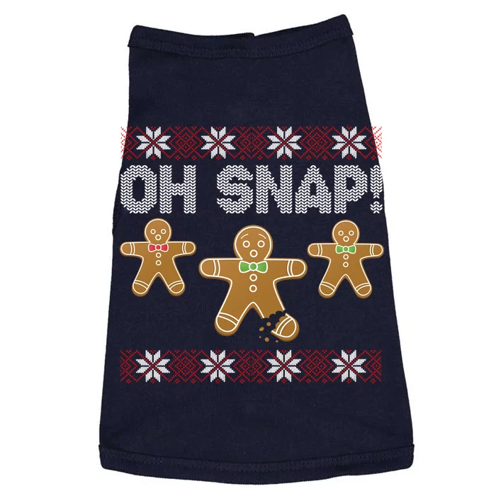 Gingerbread Oh Snap Ugly Christmas Sweater Doggie Tank