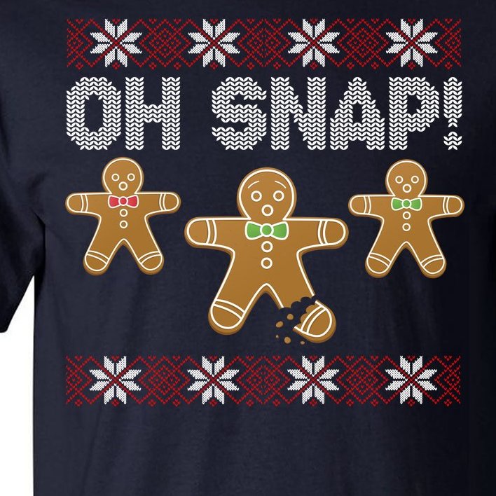 Gingerbread Oh Snap Ugly Christmas Sweater Tall T-Shirt
