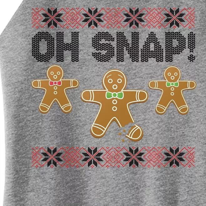 Gingerbread Oh Snap Ugly Christmas Sweater Women’s Perfect Tri Rocker Tank