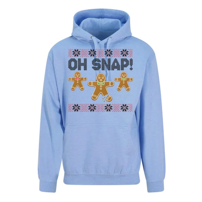 Gingerbread Oh Snap Ugly Christmas Sweater Unisex Surf Hoodie