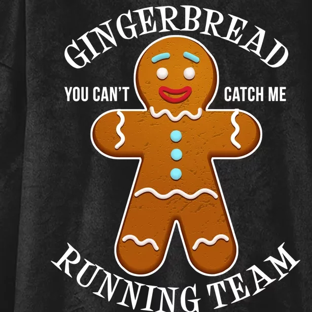 Gingerbread Running Team Hooded Wearable Blanket