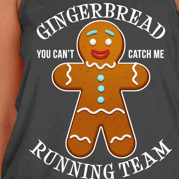 Gingerbread Running Team Women's Knotted Racerback Tank