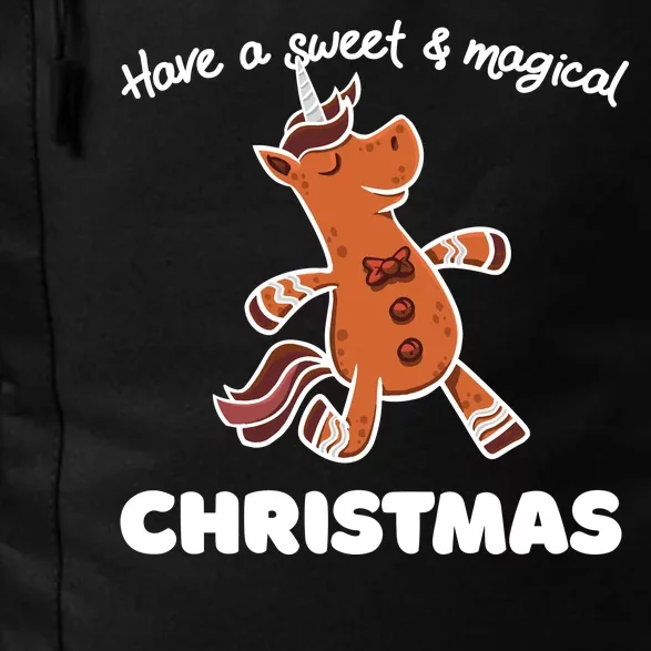 Gingerbread Unicorn Cookie Magical Christmas Daily Commute Backpack