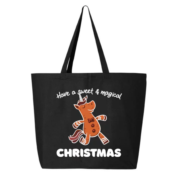 Gingerbread Unicorn Cookie Magical Christmas 25L Jumbo Tote