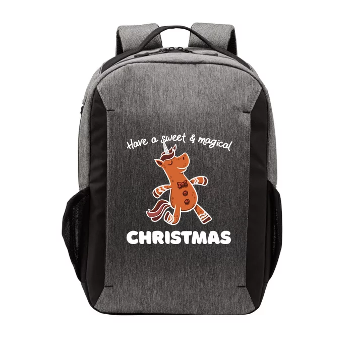 Gingerbread Unicorn Cookie Magical Christmas Vector Backpack