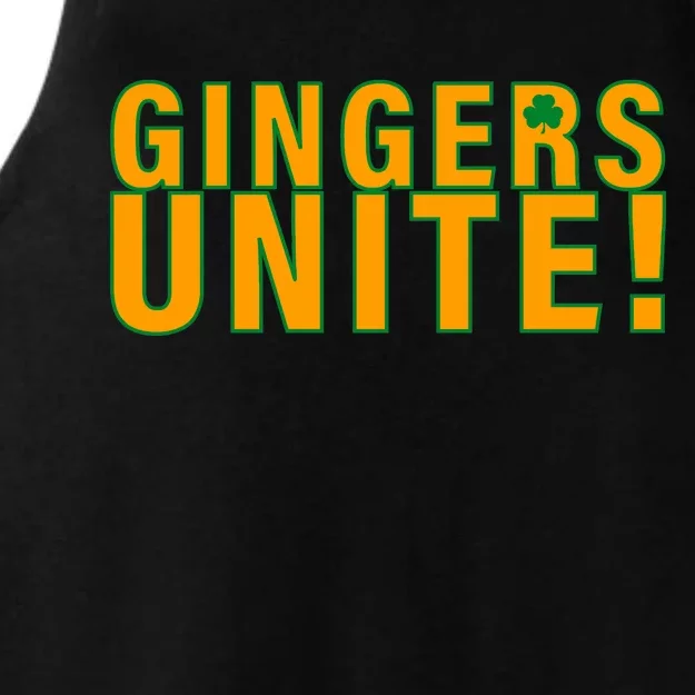 Gingers Unite St. Patrick's Day Irish Ladies Tri-Blend Wicking Tank