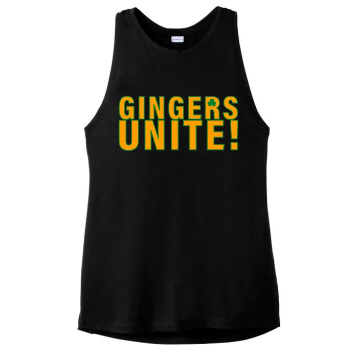 Gingers Unite St. Patrick's Day Irish Ladies Tri-Blend Wicking Tank