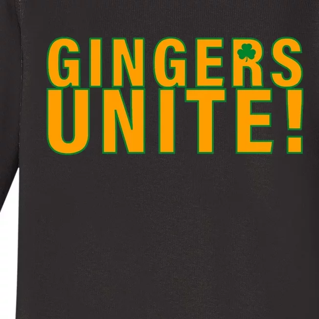 Gingers Unite St. Patrick's Day Irish Baby Long Sleeve Bodysuit