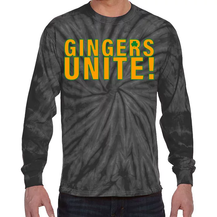 Gingers Unite St. Patrick's Day Irish Tie-Dye Long Sleeve Shirt