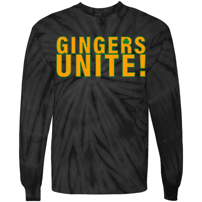 Gingers Unite St. Patrick's Day Irish Tie-Dye Long Sleeve Shirt