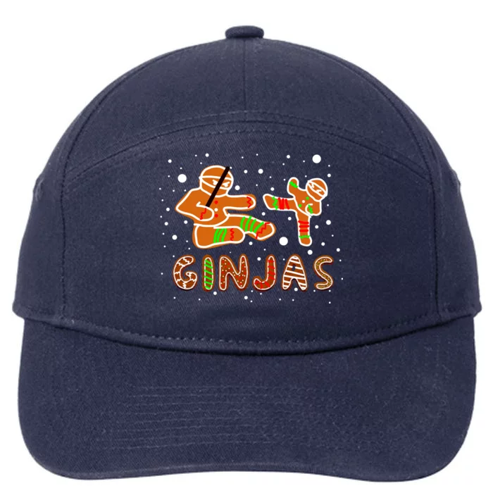 Ginjas Funny Gingerbread Christmas 7-Panel Snapback Hat