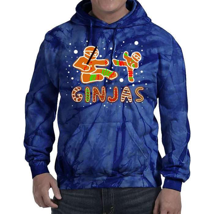 Ginjas Funny Gingerbread Christmas Tie Dye Hoodie