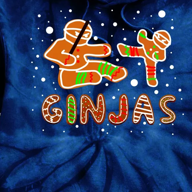 Ginjas Funny Gingerbread Christmas Tie Dye Hoodie