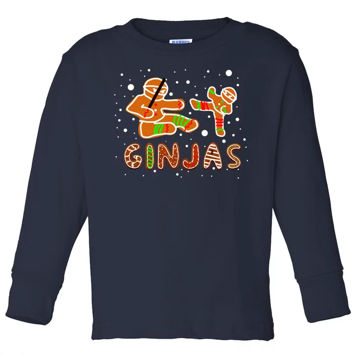 Ginjas Funny Gingerbread Christmas Toddler Long Sleeve Shirt