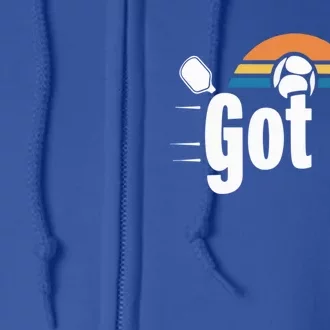 Got It Oops Yours Funny Pickleball Lovers Retro Sunset Gift Full Zip Hoodie