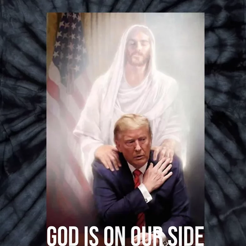 God Is On Our Side President Trump Photo After The Shooting Support Trump Tie-Dye T-Shirt