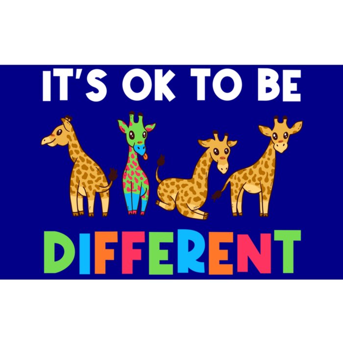 Giraffes Its Ok To Be Different Autism Awareness Giraffe Cute Gift Bumper Sticker