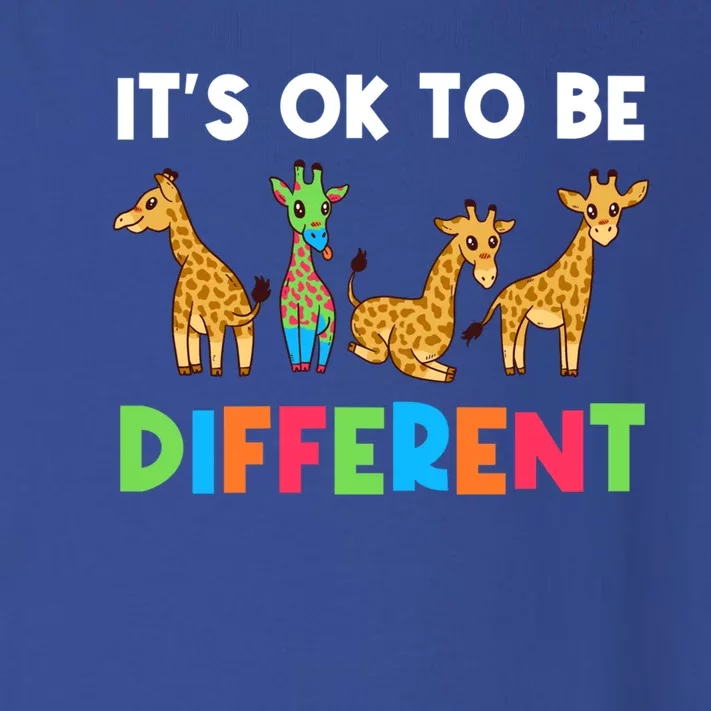 Giraffes Its Ok To Be Different Autism Awareness Giraffe Cute Gift Toddler Long Sleeve Shirt