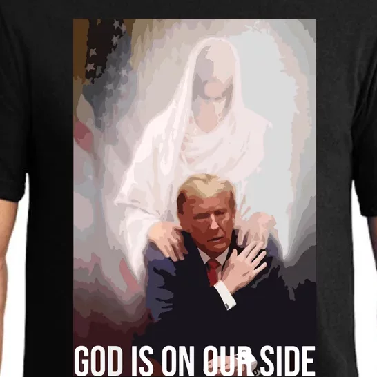 God Is On Our Side President Trump Photo After The Shooting Pajama Set