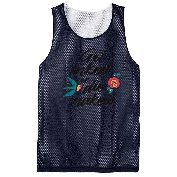 Get Inked Or Die Naked Tattoo Mesh Reversible Basketball Jersey Tank