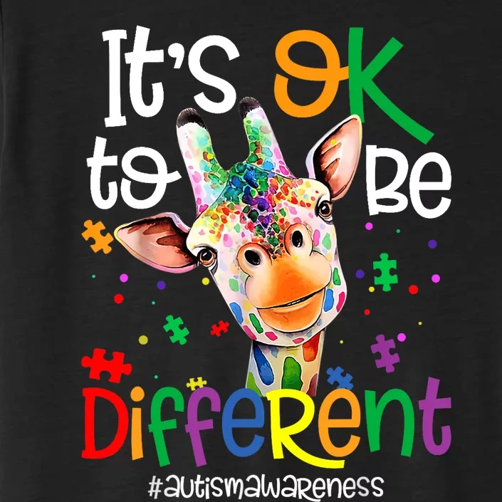 Giraffe Its Okay To Be Different Autism Awareness ChromaSoft Performance T-Shirt