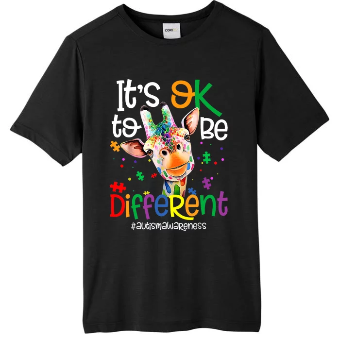 Giraffe Its Okay To Be Different Autism Awareness ChromaSoft Performance T-Shirt