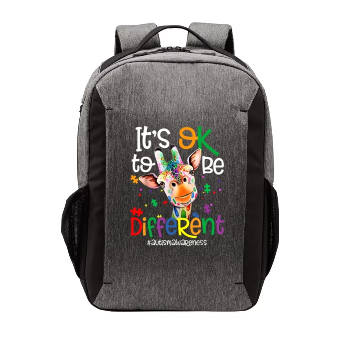 Giraffe Its Okay To Be Different Autism Awareness Vector Backpack