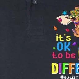 Giraffe It's Ok To Be Different ASD Awareness Softstyle Adult Sport Polo