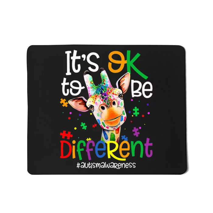 giraffe its okay to be different ASD Awareness Mousepad