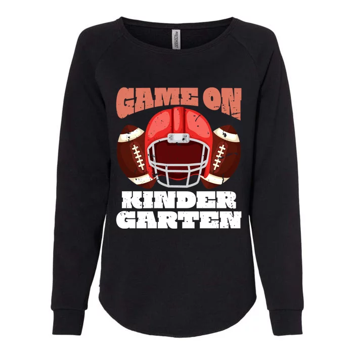 Game It On Kindergarten Football Back To School Student Meaningful Gift Womens California Wash Sweatshirt