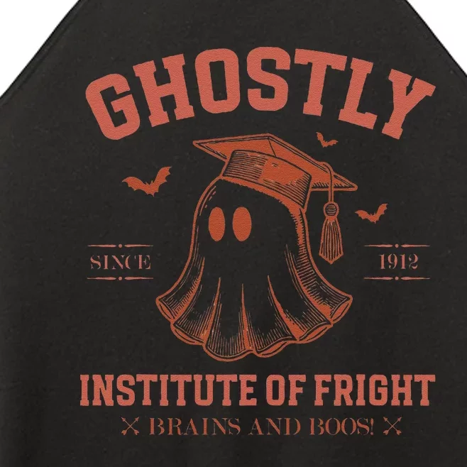 Ghostly Institute Of Fright Brains And Boos Halloween Women’s Perfect Tri Rocker Tank