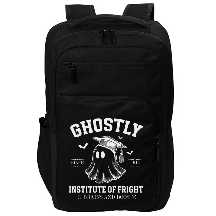 Ghostly Institute Of Fright Brains And Boos Halloween Impact Tech Backpack