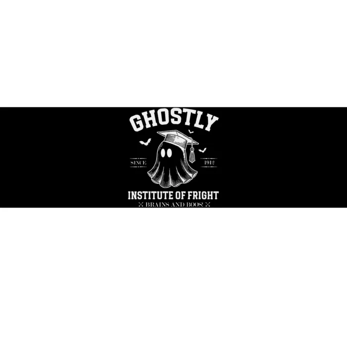 Ghostly Institute Of Fright Brains And Boos Halloween Bumper Sticker