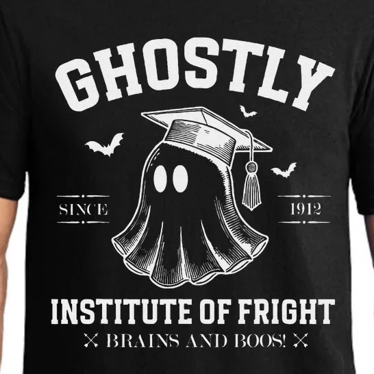 Ghostly Institute Of Fright Brains And Boos Halloween Pajama Set