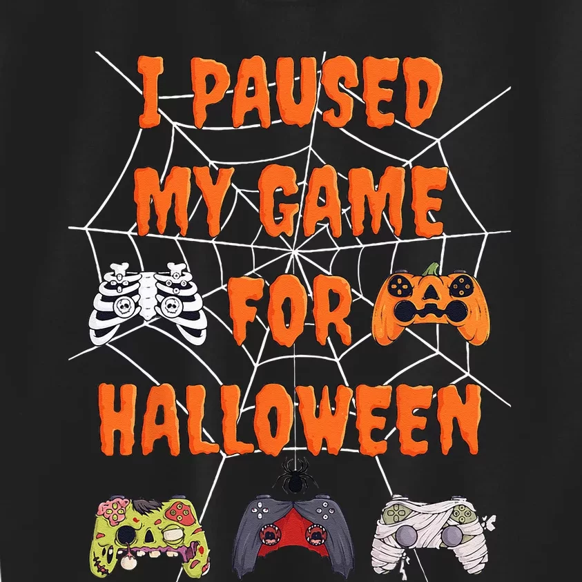 Gaming I Paused My Game For Halloween Funny Gamer Kids Sweatshirt