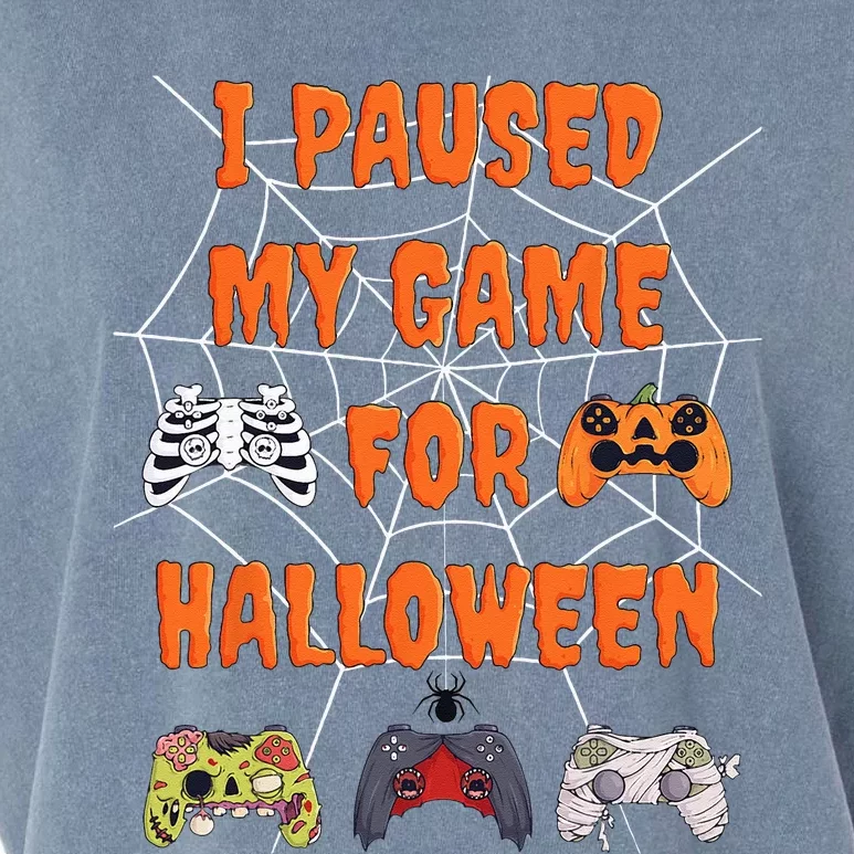 Gaming I Paused My Game For Halloween Funny Gamer Garment-Dyed Women's Muscle Tee