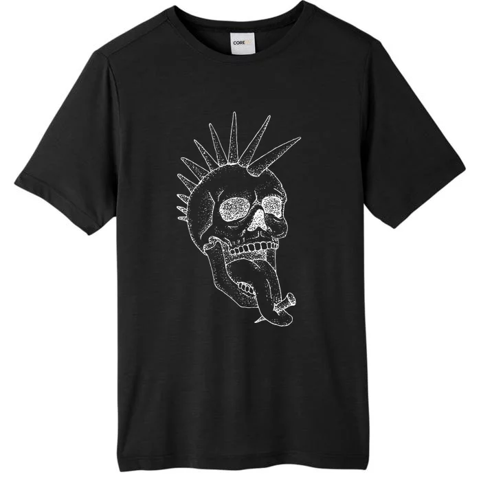 Grunge Indie Punk Rock Skull With Mohawk ChromaSoft Performance T-Shirt