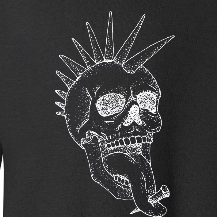 Grunge Indie Punk Rock Skull With Mohawk Toddler Sweatshirt