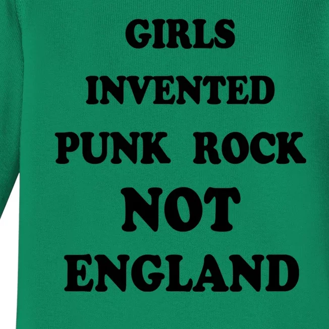 Girls Invented Punk Rock Not England Baby Long Sleeve Bodysuit