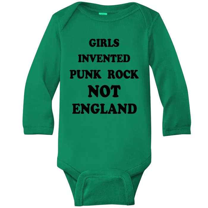 Girls Invented Punk Rock Not England Baby Long Sleeve Bodysuit