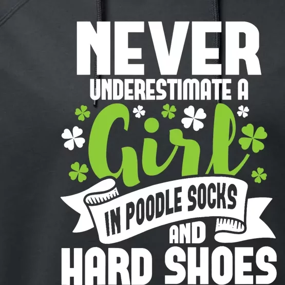 Girl In Poodle Socks - Irish Dancer Ceili Reel Dance Feis Performance Fleece Hoodie